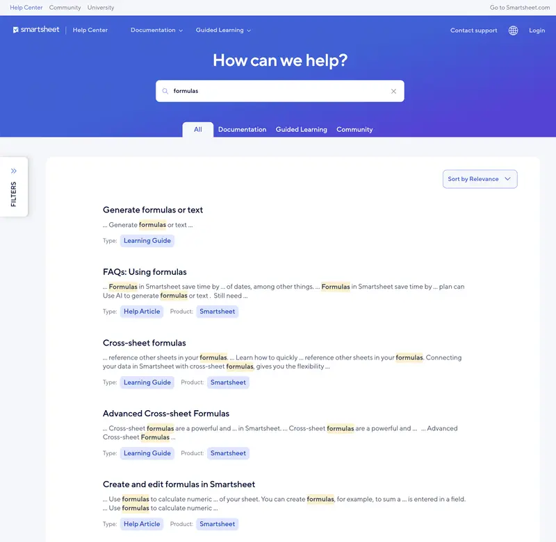 New Help Center search UI
