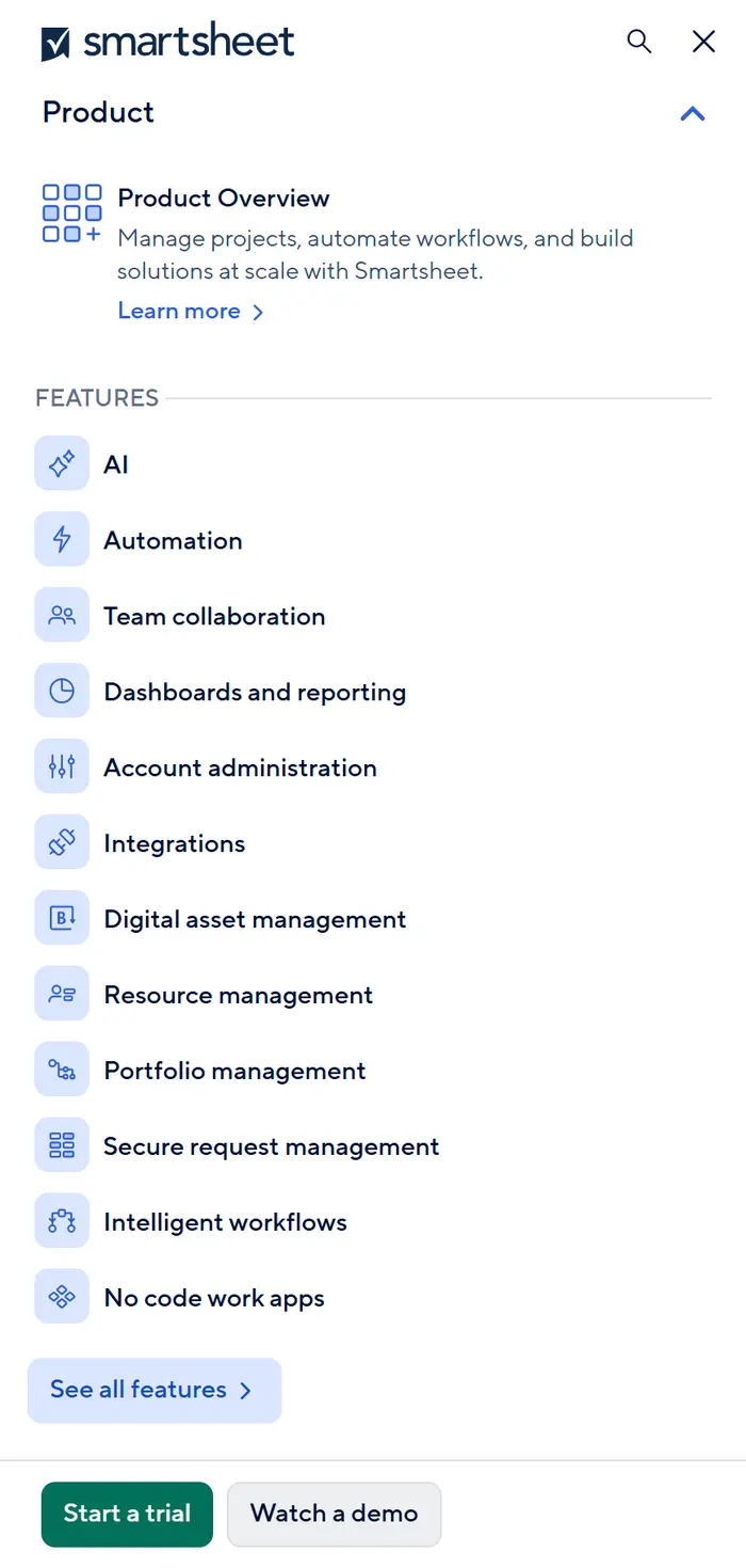 Global navigation on mobile device