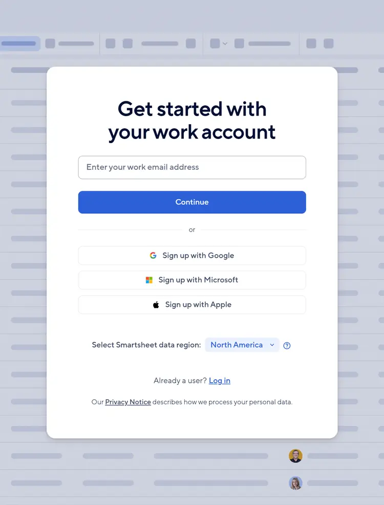 Visual of form, with email input empty